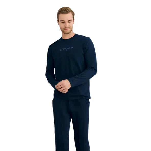 Polden 4503 Erkek Kışlık O-Yaka Pijama Takım ürün görseli 1