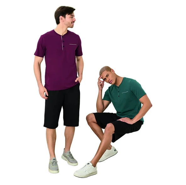 Elitepoint 1706 Erkek Yazlık Şortlu Pijama Takımı - Resim 7