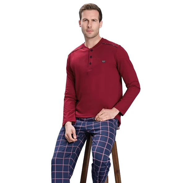 Over Sleep 2149 Erkek Desenli Erkek Pijama ürün görseli 1