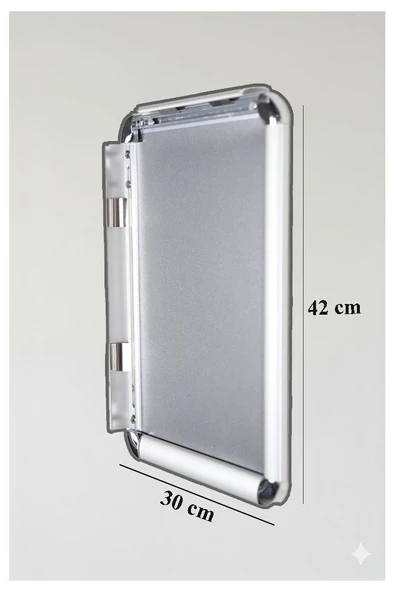 A3 Tak Çıkar Rondo Çerçeve 30x42 cm 1 Adet Açılır Kapanır Çerçeve Aç Kapa Çerçeve A3 Afiş Çercevesi Büro Ofis - Resim 2