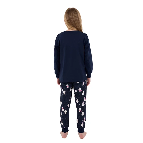 RolyPoly RP3712-G Kız Çocuk Garson Boy Kışlık İkili Pijama Takım - Resim 3