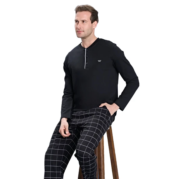 Over Sleep 2147 Erkek Desenli Erkek Pijama ürün görseli 1