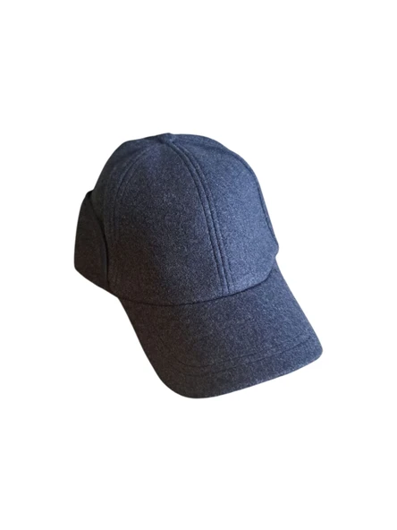 Kulaklı Füme Kaşe Şapka Kışlık Kaşe Erkek Şapka - Resim 2