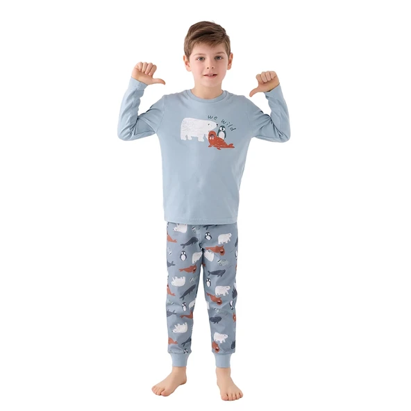 RolyPoly RP3420-2 Erkek Çocuk Kışlık İkili Pijama Takım ürün görseli 1