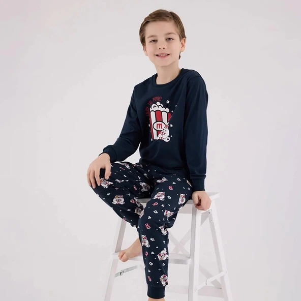 RolyPoly RP3676-2 Baba Oğul Kışlık İkili Pijama Takım (Oğul) - Resim 4