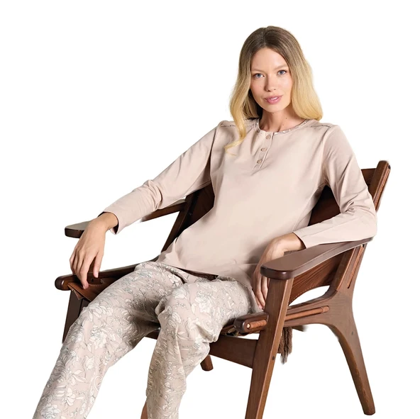 Over Sleep 3123 Kadın Büyük Beden Pijama Takımı ürün görseli 1