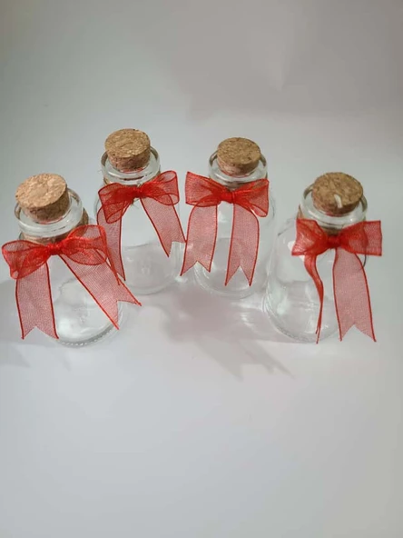 Pratikbox Mini Fiyonk / Tül 1cm'lik / Hediyelik / Süsleme / Kırmızı Renk / 50 Adet - Resim 4