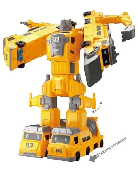 Kızılkaya Manyetik Dönüşebilir Araç ve İş Makineleri Yapım Seti Kutulu 24 Parça XH8569 - Resim 2