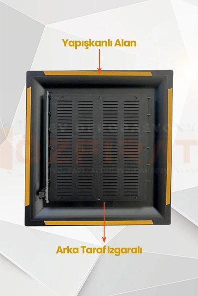 Menfez 45x55 CM / Banyo, Tuvalet - WC Havalandırma Menfezi / Plastik / Antrasit - Resim 3