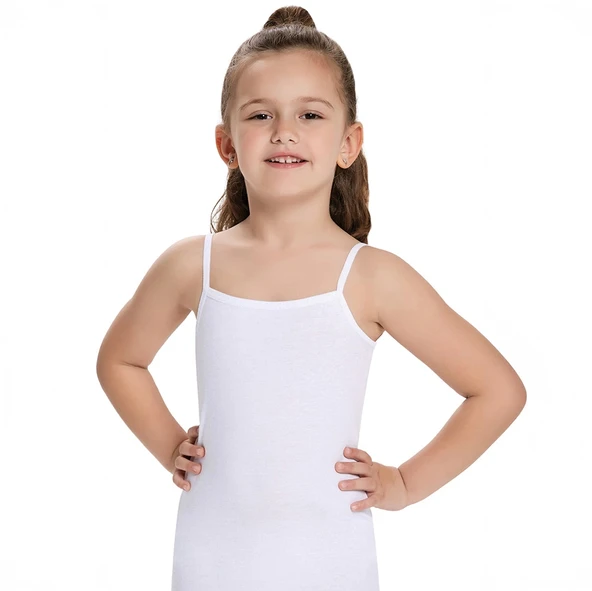 İlke 325 Kız Çocuk Biyeli İp Askılı Atlet   (4-5 Yaş) ürün görseli