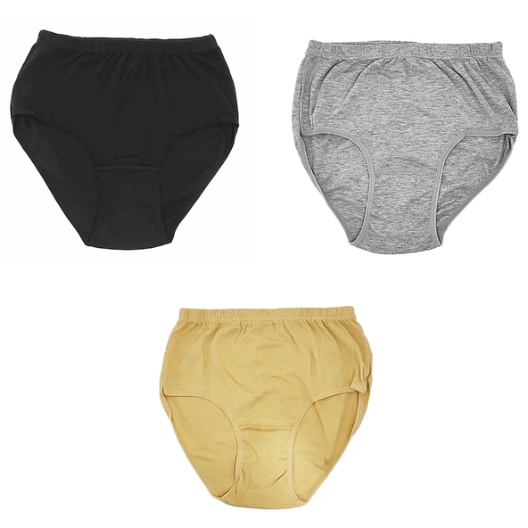 Tutku 922 Ribana Kadın Bato Külot 3lü XXL Gri-Siyah-Ten ürün görseli 1