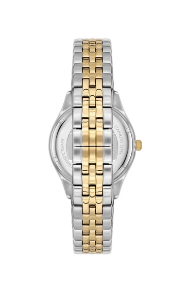 NACAR SAFİR CAM GÜMÜŞ - ALTIN KADIN KOL SAATİ NC34-39B715-CSMS - Resim 4