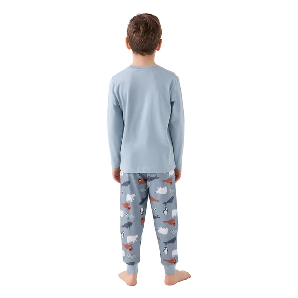 RolyPoly RP3420-2 Erkek Çocuk Kışlık İkili Pijama Takım - Resim 2