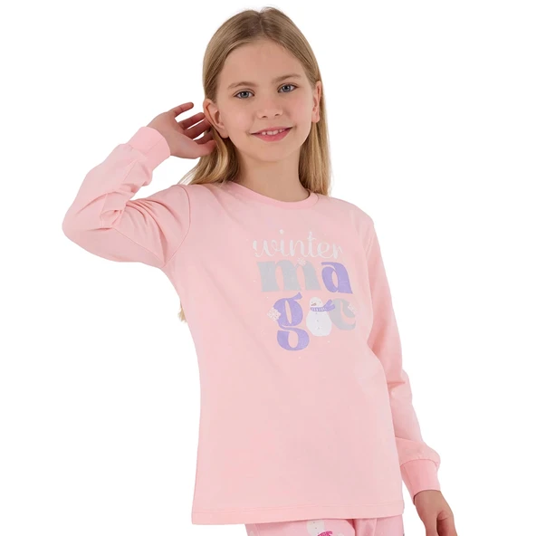 RolyPoly RP3712-G Kız Çocuk Garson Boy Kışlık İkili Pijama Takım - Resim 7