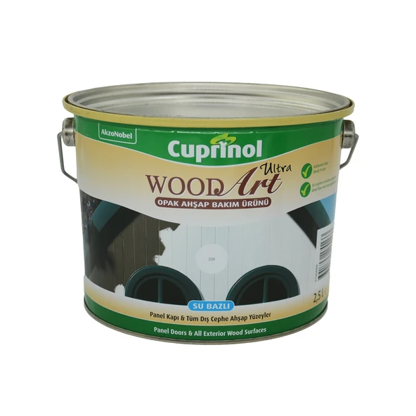 Marshall Cuprinol Wood Art Ultra Opak BW Beyaz Koruyucu Ahşap Boyası 2,5 Lt ürün görseli 1