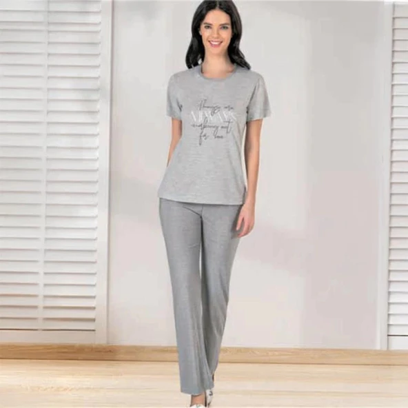 Dowry 08023 Kadın Yazlık Kısakol Pijama Takım ürün görseli 1