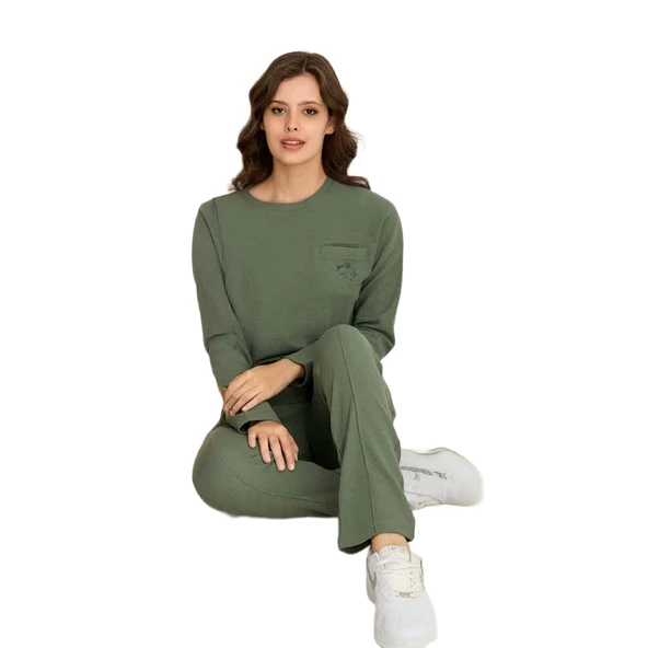 Rozalinda 3927 Kadın Kışlık O-Yaka Cepli Eşofman Takım ürün görseli 1