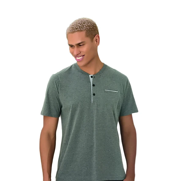 Elitepoint 1527 Erkek Kısa Kol Uzun Alt Yazlık Pijama Takımı ürün görseli 1