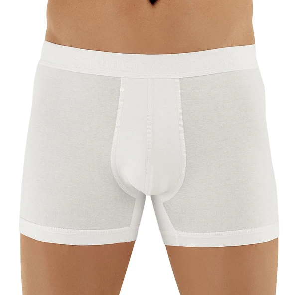 Şahinler E031 Erkek Likralı Boxer Külot 6lı Paket Beyaz XL ürün görseli 1