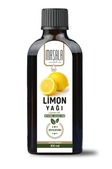Limon Yağı 100 ml – Doğal Uçucu Yağ Cam Şişe (Citrus Limon Peel Oil) ürün görseli 1
