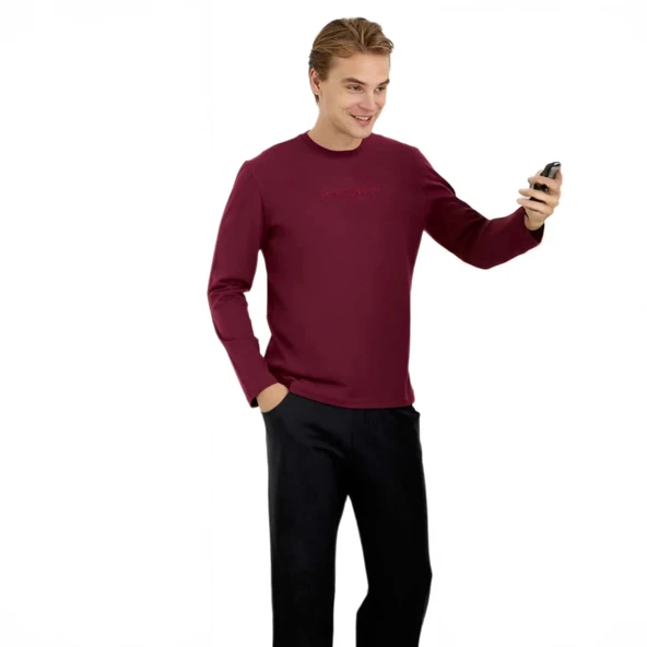 Polden 4503 Erkek Kışlık O-Yaka Pijama Takım - Resim 2