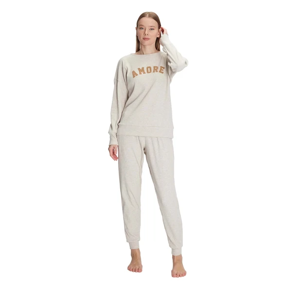 Anıl 11271 Kadın Uzun Kol Sweatshirt ve Pantolon T ürün görseli 1