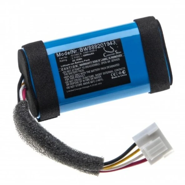 Sertec JBL Flip 5 uyumlu 3.7v 6800 mah Soketli Batarya ürün görseli 1