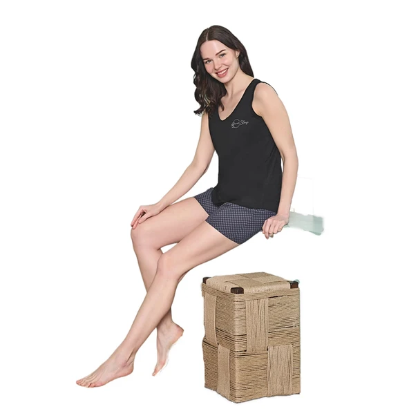 Over Sleep 1936 Kadın Şortlu Modal Yazlık Pijama Takım ürün görseli 1