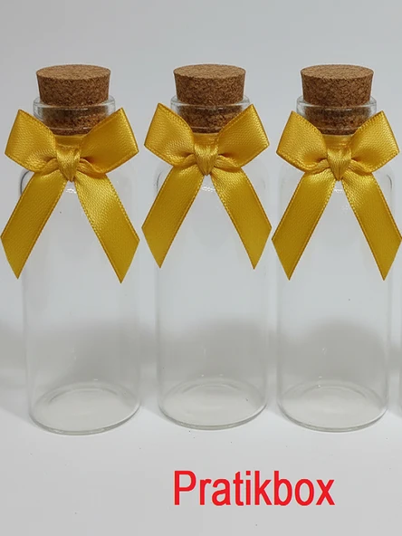 Pratikbox Mini Fiyonk / Saten 1cm'lik / Hediyelik / Süsleme / Altın Renk / 50 Adet - Resim 4