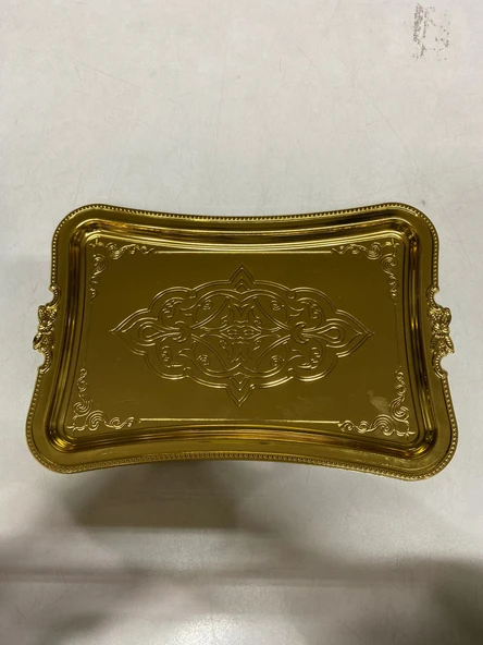 DURU TEK KİŞİLİK TEPSİ ALTIN ürün görseli