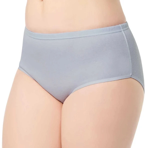 Tutku 922 Ribana Kadın Bato Külot 4lü XXL Beyaz-Gri-Siyah-Ten - Resim 4