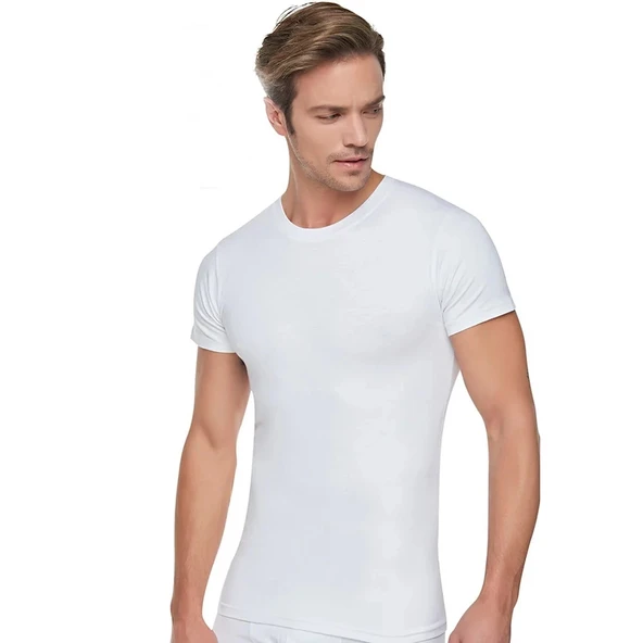 Tutku 105 Penye Erkek O-Yaka Fanila Beyaz XL 6lı Paket ürün görseli 1