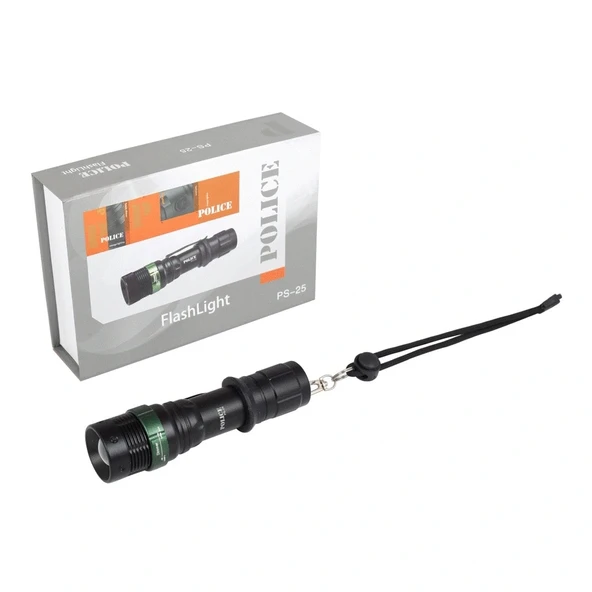 Police Ps-25 Cree Q5 Power Led Zoomlu Şarjlı El Feneri - Resim 5