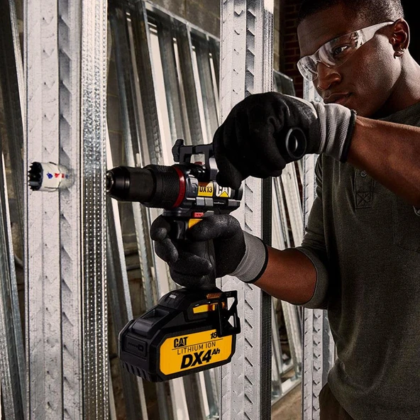 CAT DX13.1 18Volt/4.0Ah Li-ion 80Nm. Çift Akülü Kömürsüz Profesyonel Şarjlı Darbeli Matkap - Resim 5