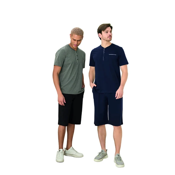 Elitepoint 1706 Erkek Yazlık Şortlu Pijama Takımı - Resim 8