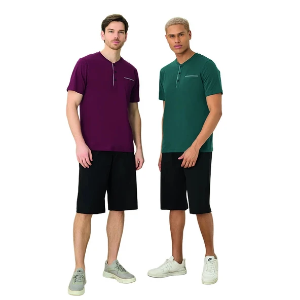 Elitepoint 1706 Erkek Yazlık Şortlu Pijama Takımı - Resim 6