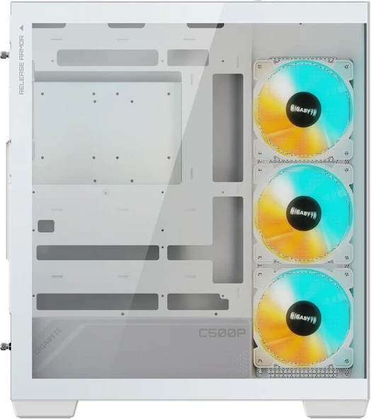 Gigabyte C500 Panoramic Stealth Ice GB-C500PI ST ARGB Fanlı Beyaz ATX Oyuncu Kasası Outlet - Resim 3