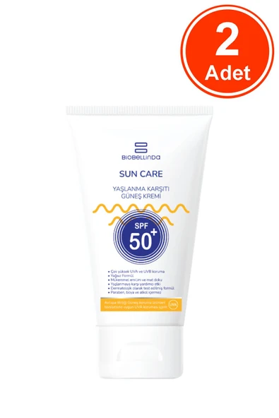 Biobellinda Yaşlanma & Leke Karşıtı Güneş Kremi +50 Spf 50 Ml x 2 Adet ürün görseli