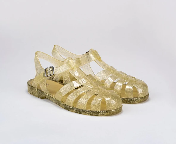 Igor S10262 Biarritz Glitter Sandalet Simli Altın - Resim 4