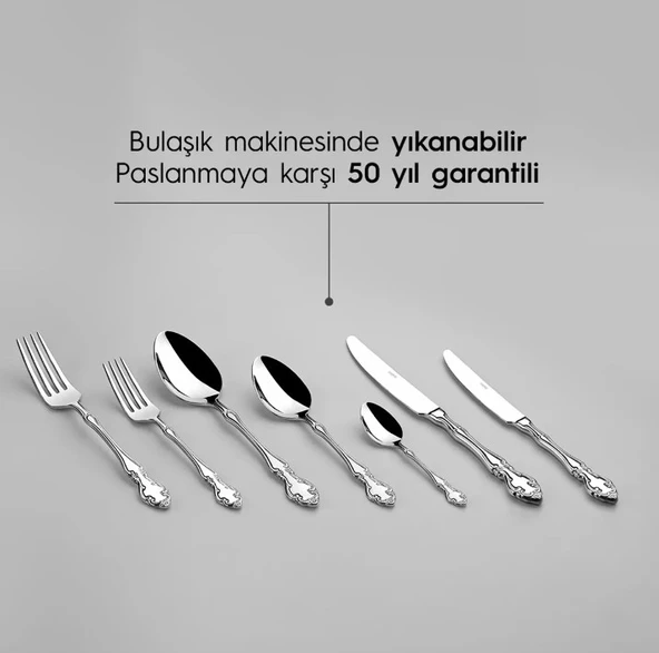 Nehir Adriana Sade 12 Adet Yemek Çatal Takımı - Resim 2