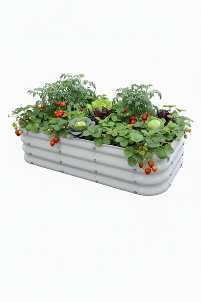 Modüler Yükseltilmiş Bahçe Yatağı Yükseltilmiş Sebze Yatağı No:4 (110X60) Gri ürün görseli 1