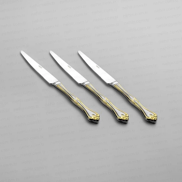 Nehir Lalezar Altın 12 Adet Pasta Bıçak Takımı ürün görseli 1