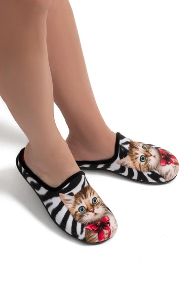 TWIGY TW HERA  SİYAH-BEYAZ KADIN EV TERLİK 37/41 - Resim 3