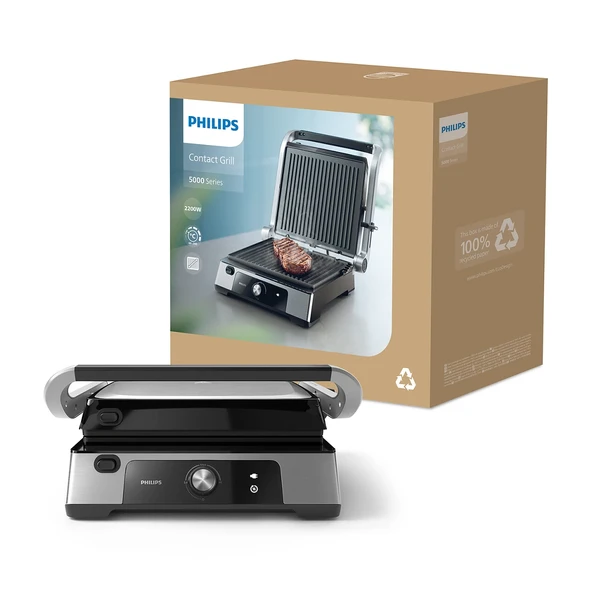 Philips 5000 Serisi Contact Grill HD6301/90 2200 W Tost Makinesi - Resim 6