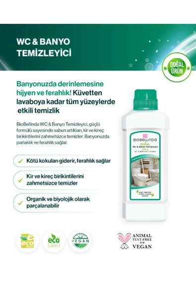 Biobellinda Wc & Banyo Temizleyici 750 Ml x 2 Adet - Resim 3