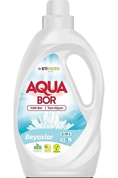 AQUABOR DOĞAL MİNERALLİ SIVI ÇAMAŞIR DETERJANI BEYAZLAR İÇİN 33 YIKAMA ürün görseli