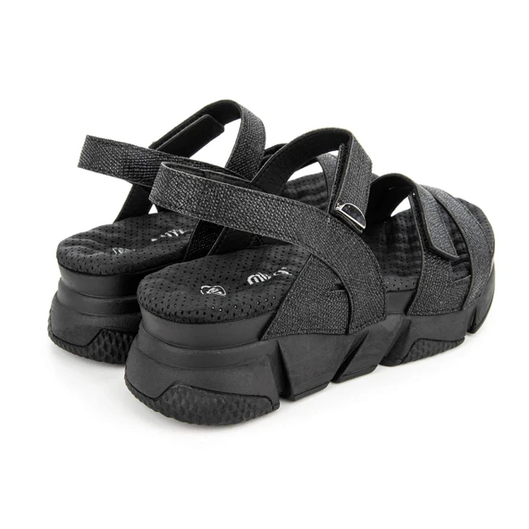 Muya Olimba 34201 Kadın Memory Foam Sandalet Siyah - Resim 4