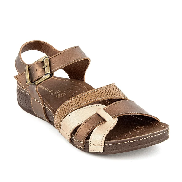 Muya Rhoas 33218 Anatomik Kadın Sandalet Bronz ürün görseli 1