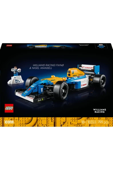 LEGO ® Icons Williams Racing FW14B ve Nigel Mansell 10353-Koleksiyonluk Model Yapım Seti (797 Parça) - Resim 9