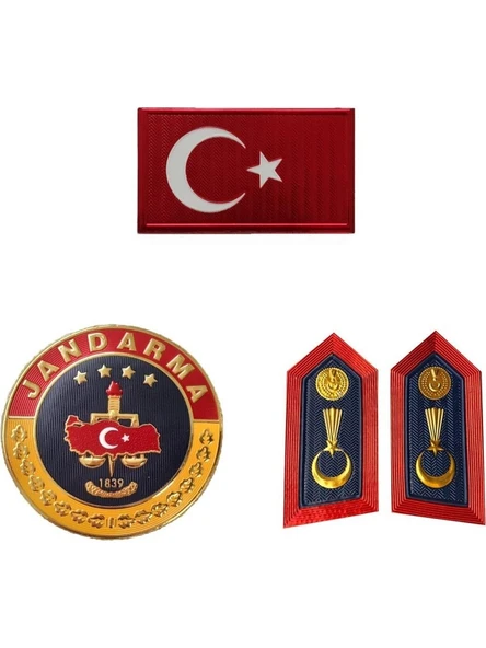 Jandarma Asayiş Spolet, Bayrak ve Yuvarlak 3D Plastik Tpu, Cırtlı ürün görseli